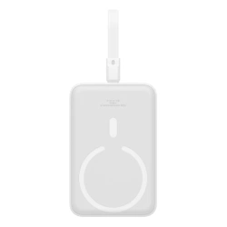 Powerbank Baseus Magnetic Mini MagSafe 10000mAh 20W z wbudowanym kablem Lightning 0.3m Biały