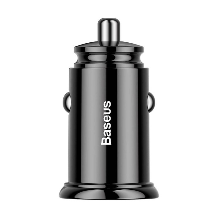 Baseus Circular PPS inteligentna ładowarka samochodowa z portami USB Quick Charge 4.0 QC 4.0 i USB-C PD 3.0 SCP czarny (CCALL-YS01)