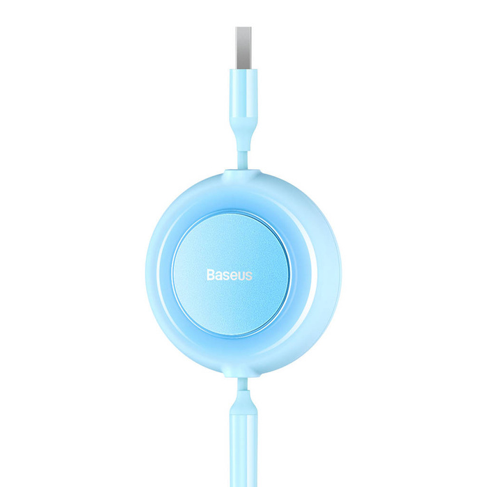 Baseus Bright Mirror 2 kabel przewód 3w1 USB Typ A - micro USB + Lightning + USB Typ C 3.5A 1.1m błękitny (CAMJ010017)