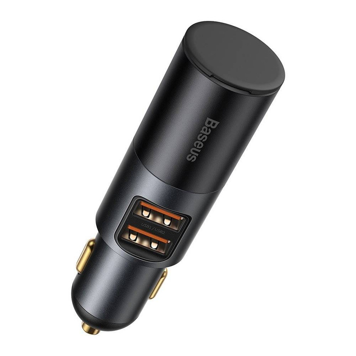 Baseus Share Together ładowarka samochodowa 2x USB / gniazdo zapalniczki 120W Quick Charge Power Delivery szary (CCBT-D0G)