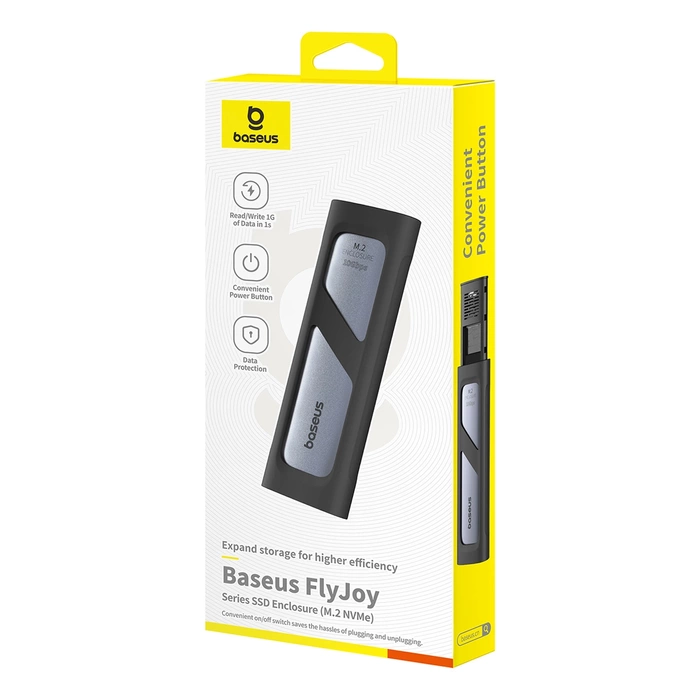 Baseus obudowa dysku FlyJoy Series SSD Enclosure (M.2 NVMe) Space Grey