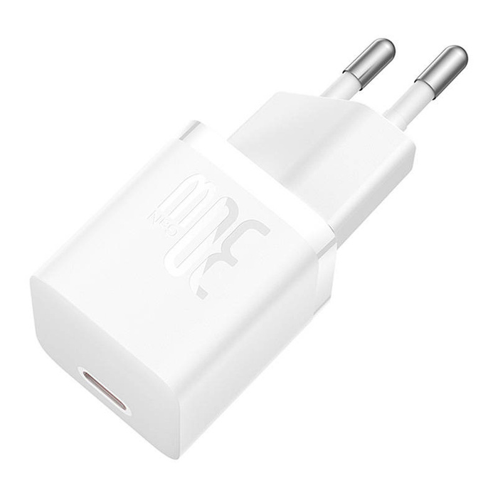 Mini ładowarka sieciowa Baseus GaN5  30W (biała)