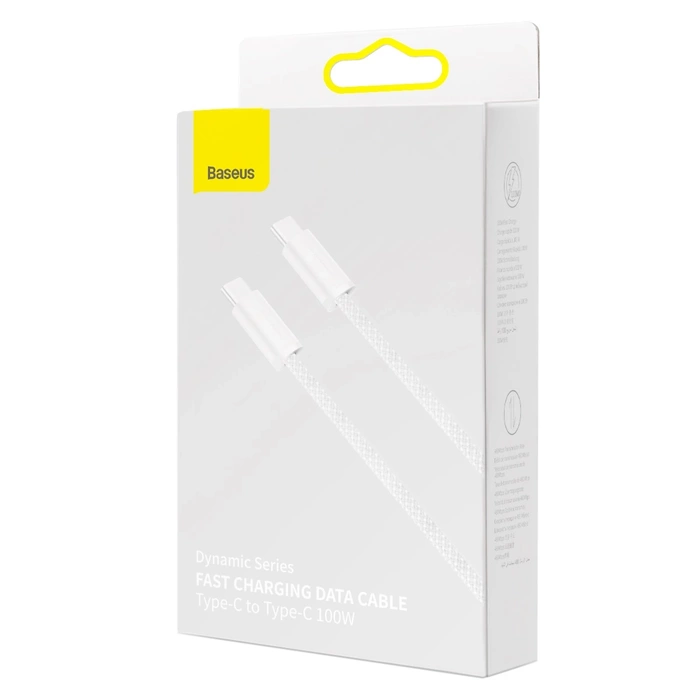 Kabel Baseus Dynamic Series USB-C / USB-C 100W 2 m - biały