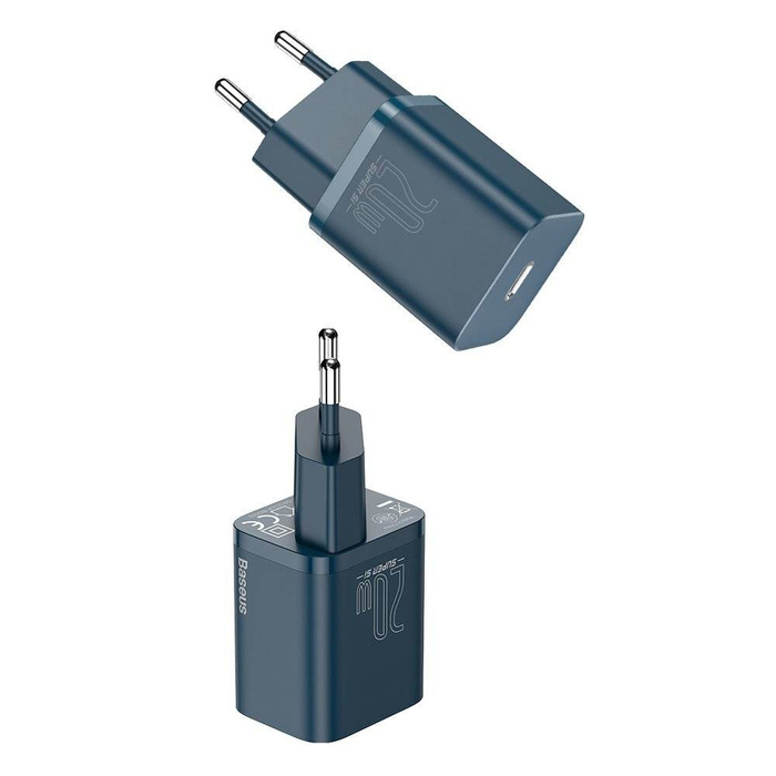 [PO ZWROCIE] Baseus Super Si 1C szybka ładowarka USB Typ C 20W Power Delivery + kabel USB Typ C - Lightning 1m niebieski (TZCCSUP-B03)
