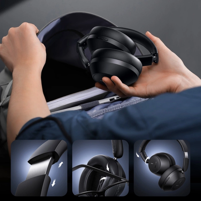 Słuchawki bezprzewodowe Baseus Bass 30 Max (czarny)