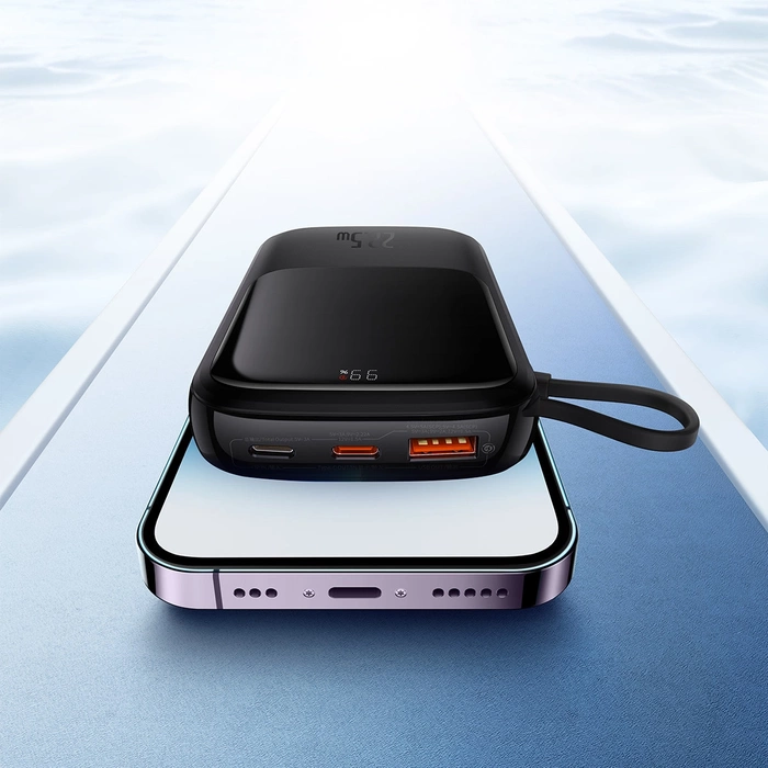 [PO ZWROCIE] Powerbank 10000mAh 20W Baseus Qpow Pro Overseas Edition + kabel USB C 3A - czarny