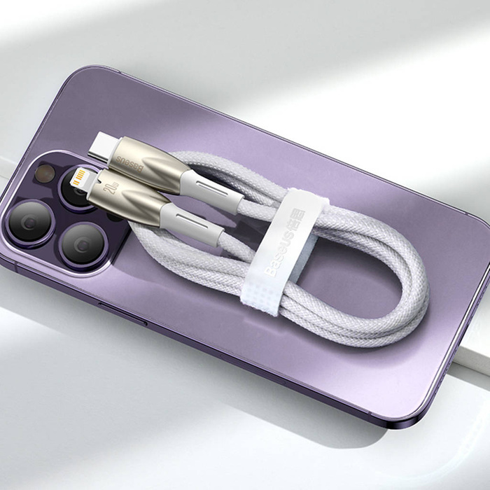 Baseus Glimmer Series kabel z szybkim ładowaniem USB-C 480Mb/s PD 100W 2m czarny