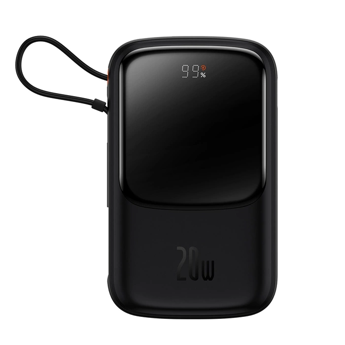 [PO ZWROCIE] Powerbank 10000mAh 20W Baseus Qpow Pro Overseas Edition + kabel USB C 3A - czarny