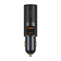 Baseus Share Together ładowarka samochodowa USB / USB Typ C / gniazdo zapalniczki 120W Quick Charge Power Delivery szary (CCBT-C0G)