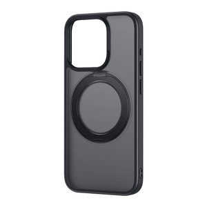 Etui iPhone 15 Pro Baseus SkyRing Magnetic ze stojakiem + szkło hartowane i zestaw czyszczący (czarny)