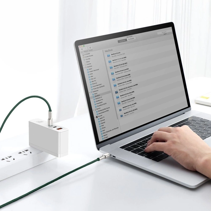 Kabel Baseus Cafule Series Metal Data USB-C / USB-C PD QC SCP 100W 5A 2 m - zielony