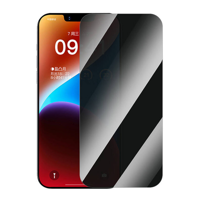 Prywatyzujące szkło hartowane iPhone 14 Plus/13 Pro Max Baseus Superior + zestaw czyszczący i EasyStick