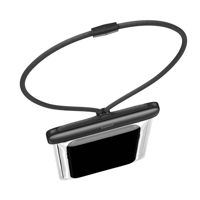 Baseus uniwersalny wodoodporny pokrowiec etui na telefon (max 7,2'') na basen nad wodę IPX8 czarny (ACFSD-DG1)