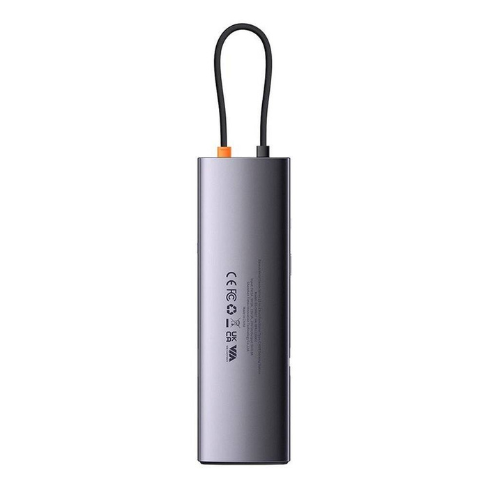 Baseus Metal Gleam wielofunkcyjny HUB USB Typ C 12w1 HDMI / DP / USB Typ C / minijack 3.5mm / RJ45 / SD (WKWG020213)