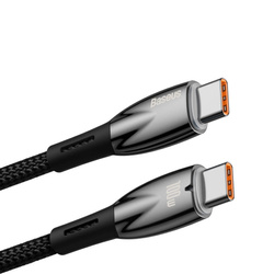Baseus Glimmer Series kabel z szybkim ładowaniem USB-C 480Mb/s PD 100W 2m czarny