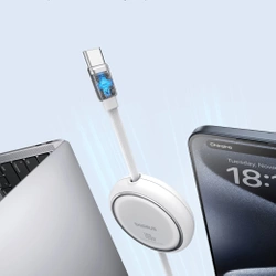 Kabel wysuwany Baseus Free2Draw Mini USB-C - USB-C 100W 1m - biały