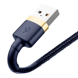 Kabel Baseus Cafule USB-A / Lightning 2.4A QC 3.0 1 m - niebiesko-złoty