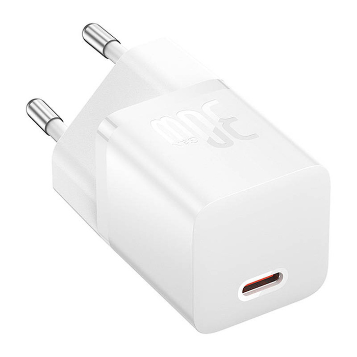 Mini ładowarka sieciowa Baseus GaN5  30W (biała)
