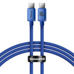 Baseus Crystal Shine Series kabel przewód USB do szybkiego ładowania i transferu danych USB Typ C - USB Typ C 100W 1,2m niebieski (CAJY000603)