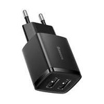 Baseus Compact ładowarka sieciowa 2x USB 10.5W czarny (CCXJ010201)